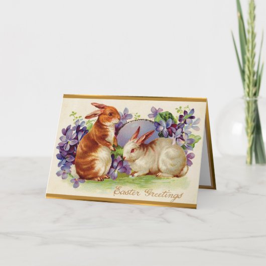 Vintage 2 Rabbijnen Paasvakantie, gevouwen kaarten (Voorkant)