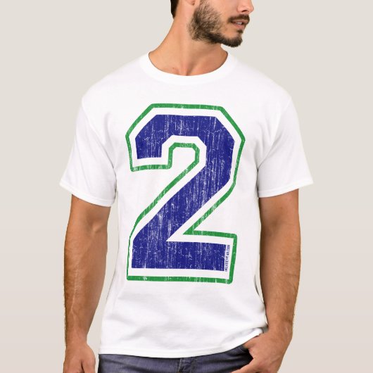 Vintage #2 (rood en blauw) t-shirt (Voorkant)