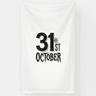 Vintage 31 oktober Halloween typografie ontwerp_1 Spandoek