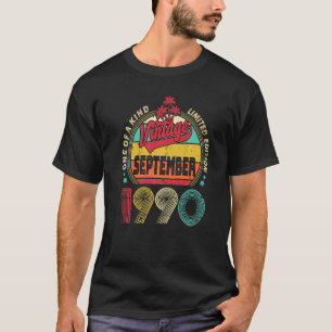 Vintage 32e verjaardag Geweldige sinds september 1 T-shirt