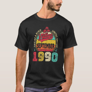 Vintage 32e verjaardag Geweldige sinds september 1 T-shirt