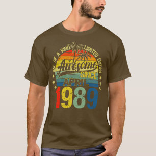 Vintage 33 jaar oud April 1989 Decoraties 33e B T-shirt