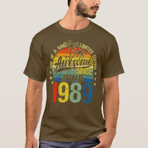 Vintage 33 jaar oud juni 1989 Decoraties 33e BI T-shirt