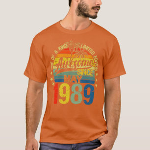Vintage 33 jaar oud mei 1989 Decoraties 33e BIR T-shirt