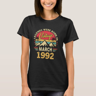 Vintage 33th Birthday Legends Were Born In March 1 T-shirt
