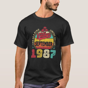 Vintage 35e verjaardag Geweldige sinds september 1 T-shirt