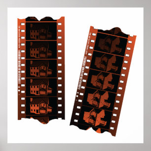 Vintage 35mm Negatief Filmstrook Poster