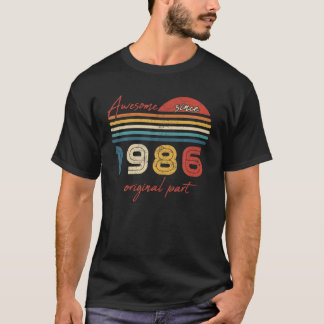 Vintage 36 geboorte cadeaus Geweldige sinds 1986 T-shirt
