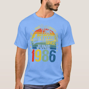 Vintage 36 jaar oud juni 1986 Decoraties 36e BI T-shirt