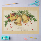 Vintage 3: Bells and Mistletoe Holiday Card Tissuepapier (Craft)