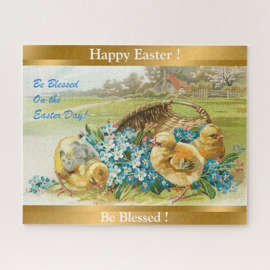 Vintage 3 Paasvakantie Legpuzzel (Horizontaal)