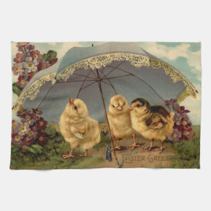 Vintage 3 Paasvakantie Theedoek