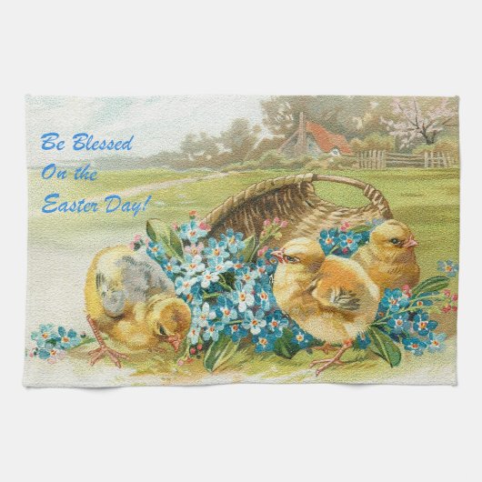 Vintage 3 Paasvakantie Theedoek (Horizontaal)