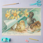 Vintage 3 Paasvakantie Tissuepapier (Craft)