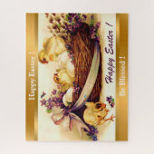 Vintage 3 Pasen van kippen en eieren Legpuzzel (Verticaal)