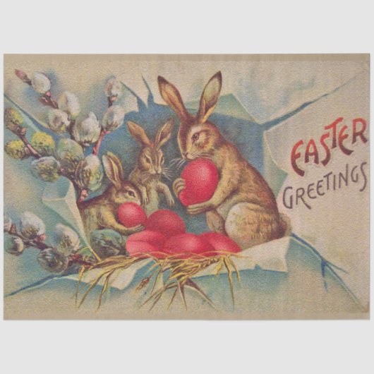 Vintage 3 Rampenvakantie Tissuepapier (Voorkant)