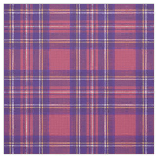 Vintage 3 warm roze/blauw/paarse/geel/wit plaid stof