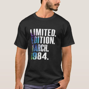 Vintage 40 Verjaardag I Limited Edition Maart 1984 T-shirt