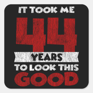 Vintage 44 Jaar Oud Funny 44e Verjaardagscadeau Vierkante Sticker