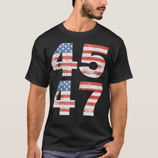 Vintage 45 47 - Trump 2024 T-shirt (Voorkant)