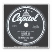 "Vintage 45" label Route 66 by Nat King Cole"  (Voorkant)