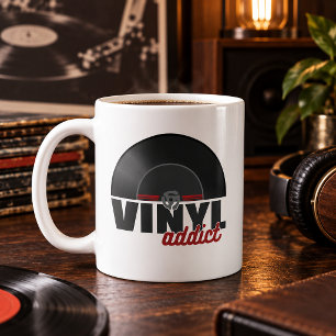 Vintage 45 RPM vinyl plat koffiemok – Retro muziek
