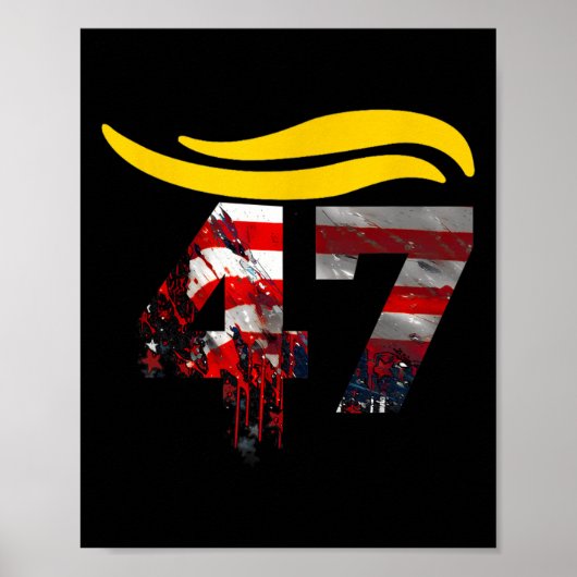 Vintage 47 Trump Haar 2 Poster (Voorkant)