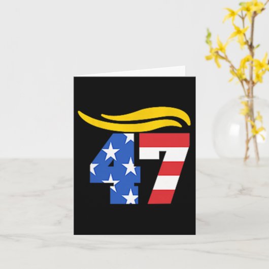 Vintage 47 Trump Haar Kaart (Gele Bloem)