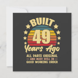 Vintage 49e verjaardag Gebouwd 49 jaar geleden Gra Kaart