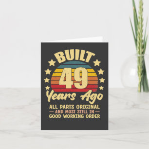 Vintage 49e verjaardag Gebouwd 49 jaar geleden Gra Kaart