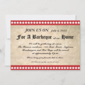 Vintage 4 juli Barbeque Uitnodiging (Voorkant)