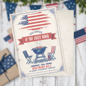 Vintage 4 juli BBQ ID1105 Kaart
