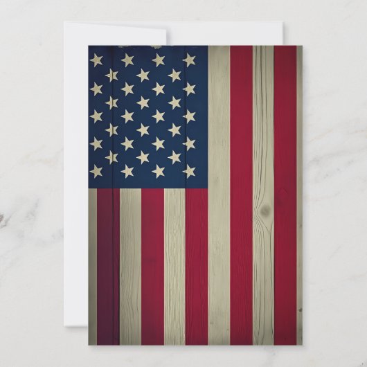 Vintage 4 juli BBQ Uitnodiging (Achterkant)