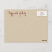 Vintage 4 juli Briefkaart (Achterkant)