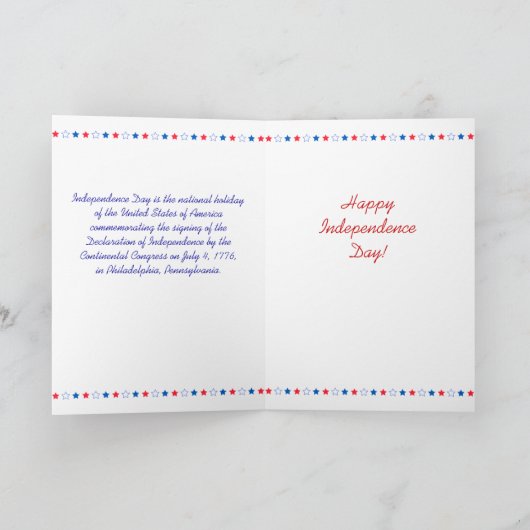 Vintage 4 juli Kaart (Binnen)