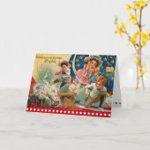 Vintage 4 juli Kaart (Gele Bloem)