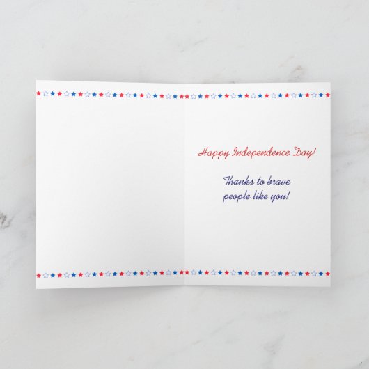 Vintage 4 juli Kaart (Binnen)