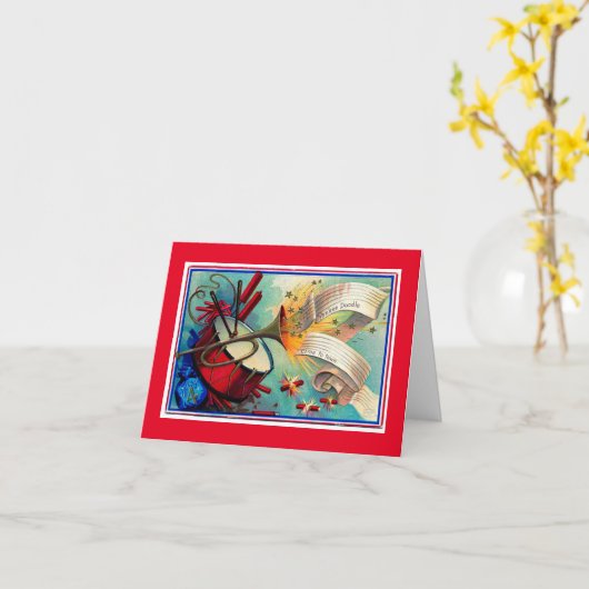 Vintage 4 juli Kaart (Gele Bloem)