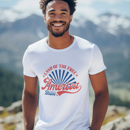 Vintage 4 juli Land van de Vrij T-shirt