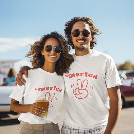 Vintage 4 juli 'Merica T-shirt