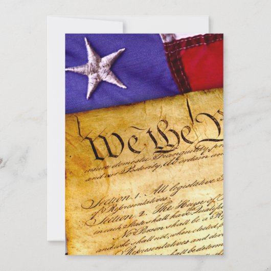 Vintage 4 juli Partij Kaart (Achterkant)