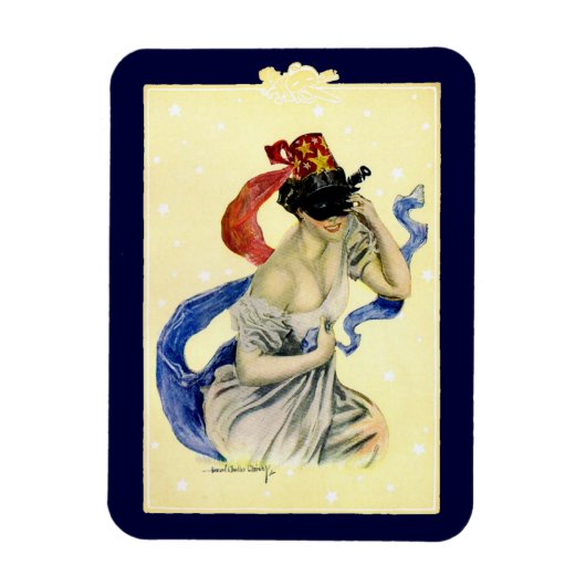 Vintage 4 juli Patriottisch Maskerade Feest Magneet (Verticaal)