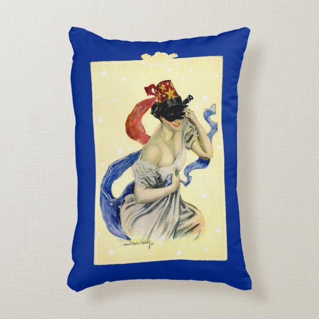 Vintage 4 juli patriottisch maskeradefeest accent kussen (Voorkant(Verticaal))