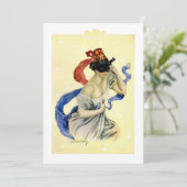 Vintage 4 juli patriottisch maskeradefeest kaart (Staand voorkant)