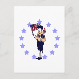 Vintage 4 juli Patriottische Kunst Briefkaart