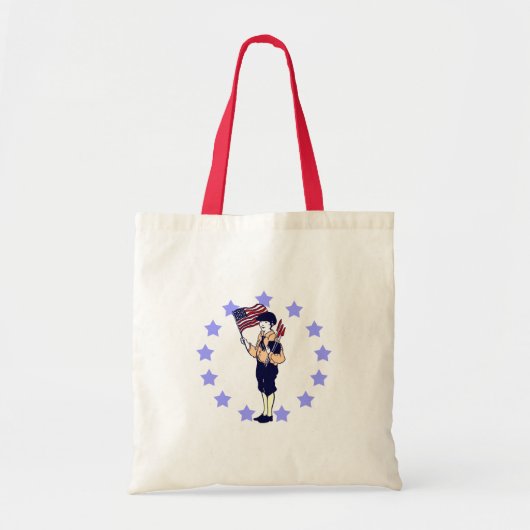 Vintage 4 juli Patriottische Kunst Tote Bag (Voorkant)