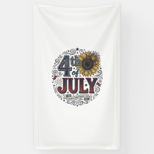Vintage 4 juli patriottische zonnebloem shirt Desi Spandoek