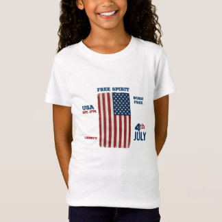 Vintage 4 juli USA-vlag Vrije geest Patriottisch T-shirt