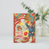 Vintage 4 juli Vuurwerk Briefkaart (Staand voorkant)