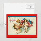 Vintage 4 juli Wenskaarten Briefkaart (Voorkant / Achterkant)